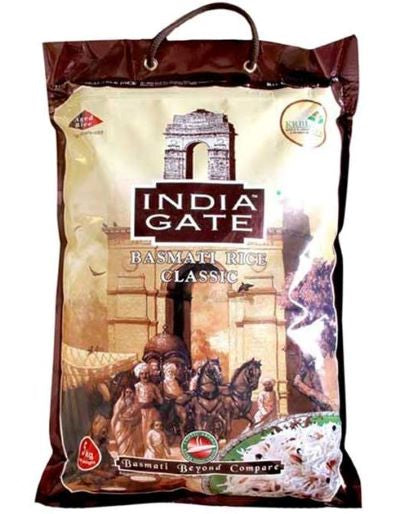 Basmati Rice 5kg bag $24.90/bag Classic INDIA GATE